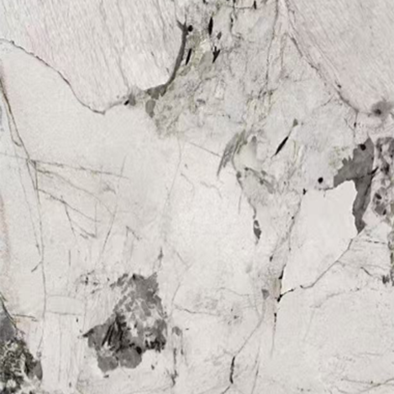 Close-up of Winter Moss - Bright Marble Durable PVC Wall by Landmark Decor, featuring a light gray and white marble look with dark gray veins—perfect for stylish, modern interiors as wall or decorative panels.
